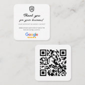Google-Reviewen | Business Review Link QR Code Vierkante Visitekaartje (Voorkant / Achterkant)