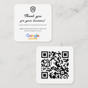 Google-Reviewen   Business Review Link QR Code Vierkante Visitekaartje