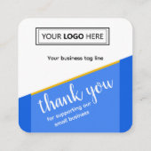 Google-Reviewen | Business Review Link QR Code Vierkante Visitekaartje (Achterkant)