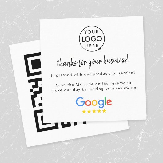 Google-Reviewen | Business Review Link QR Code Vierkante Visitekaartje