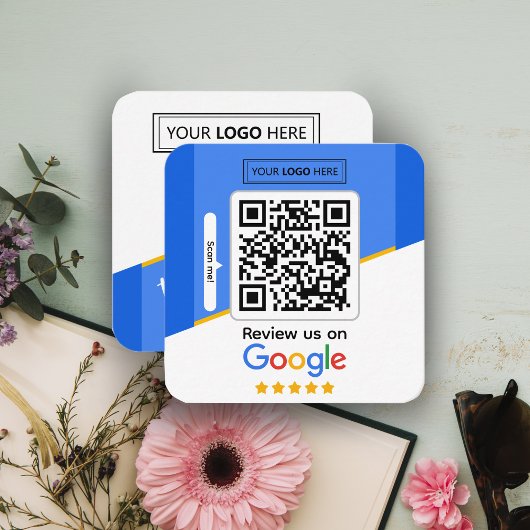 Google-Reviewen | Business Review Link QR Code Vierkante Visitekaartje