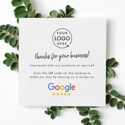 Google-Reviewen | Business Review Link QR Code Vierkante Visitekaartje