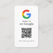 Google-Reviewen | Business Review Link QR Code Visitekaartje (Voorkant)