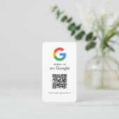 Google-Reviewen | Business Review Link QR Code Visitekaartje (Staand voorkant)