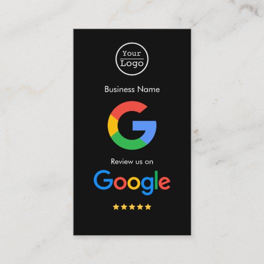 Google-Reviewen | Business Review Link QR Code Visitekaartje (Voorkant)