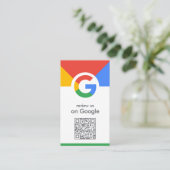 Google-Reviewen | Business Review Link QR Code Visitekaartje (Staand voorkant)