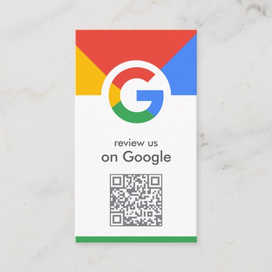 Google-Reviewen | Business Review Link QR Code Visitekaartje (Voorkant)