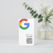 Google-Reviewen | Business Review Link QR Code Visitekaartje (Staand voorkant)