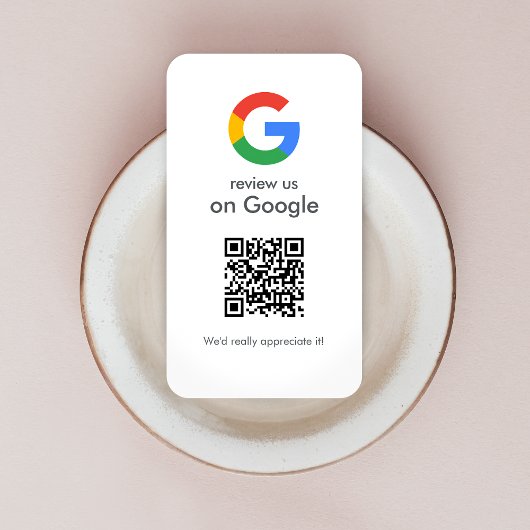 Google-Reviewen | Business Review Link QR Code Visitekaartje