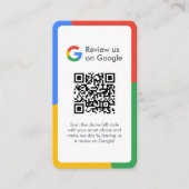 Google-Reviewen | Business Review Link QR Code Visitekaartje (Voorkant)