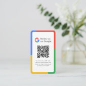 Google-Reviewen | Business Review Link QR Code Visitekaartje (Staand voorkant)