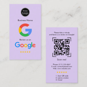 Google-Reviewen Business Review Link QR Code Visitekaartje