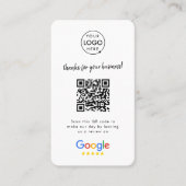 Google-Reviewen | Business Review Link QR Code Visitekaartje (Voorkant)
