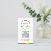 Google-Reviewen | Business Review Link QR Code Visitekaartje (Staand voorkant)