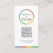 Google-Reviewen | Business Review Link QR Code Visitekaartje (Voorkant)