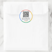 Google-Reviewen | Business Review Link QR Ronde Sticker (Tas)