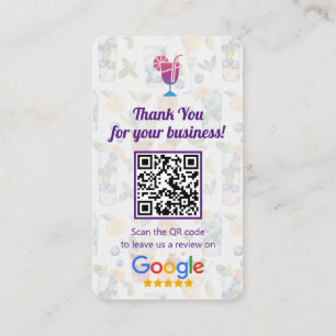 Google-Reviewen Cocktail Business Review Visitekaartje