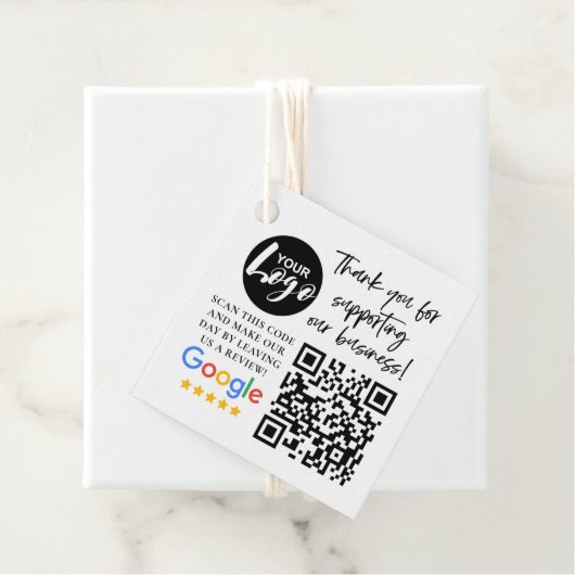 Google Reviewen Dank u Logo QR code Bedankjes Labels (In situ)