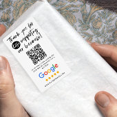 Google Reviewen Dank u Logo QR code Etiket