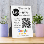 Google Reviewen Dank u Logo QR code Fotoplaat