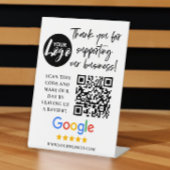 Google Reviewen Dank u Logo QR code Reclamebord Met Voetstuk