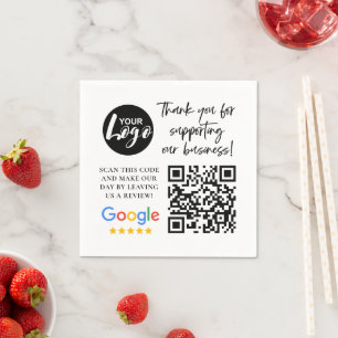 Google Reviewen Dank u Logo QR code Servet