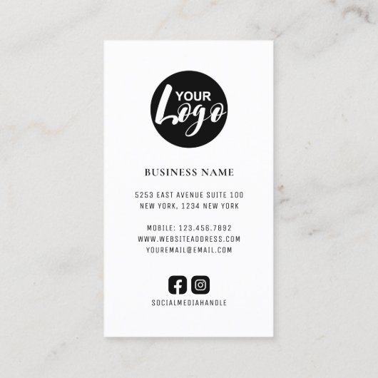 Google Reviewen Dank u Logo QR code Visitekaartje (Achterkant)