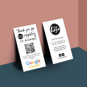 Google Reviewen Dank u Logo QR code Visitekaartje