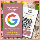 Google-Reviewen | Laat een Review Roos Gold QR Cod Visitekaartje