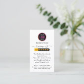 Google-Reviewen met dank en QR-code Visitekaartje (Staand voorkant)