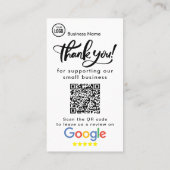Google-Reviewen met dank en QR-code Visitekaartje (Achterkant)