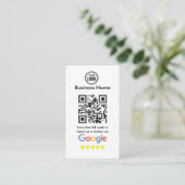 Google-Reviewen met QR-code en zakelijke Logo Informatiekaartje (Staand voorkant)