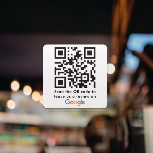 Google-Reviewen met QR-code Vierkante Sticker