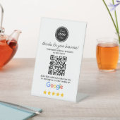 Google Reviewen met QR Link Code Reclamebord Met Voetstuk (Insitu)