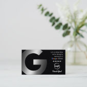 Google Reviewen Premium QR Visitekaartje (Staand voorkant)