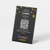 Google-Reviewen | Professionele zakelijke QR-code Reclamebord Met Voetstuk (Voorkant)