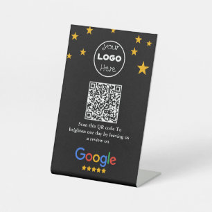 Google-Reviewen Professionele zakelijke QR-code Reclamebord Met Voetstuk