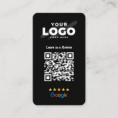 Google Reviewen QR Code Business Review Link 5 Sta Visitekaartje (Voorkant)