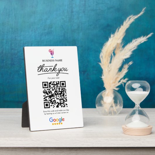 Google-Reviewen | QR-code cocktailbedrijf Fotoplaat (Zijkant)
