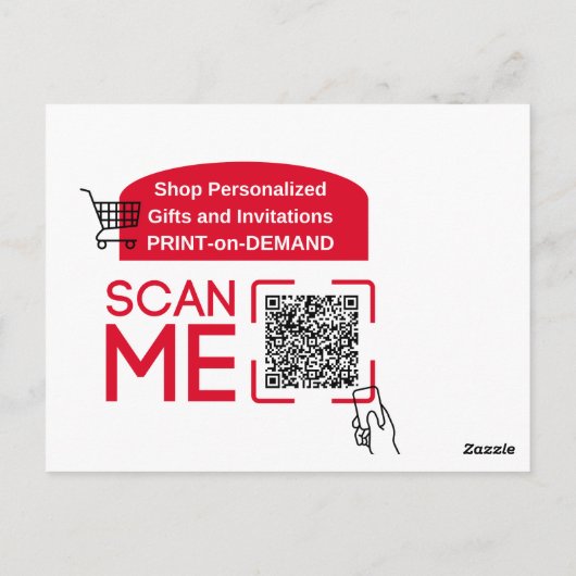 GOOGLE REVIEWEN QR-code Custom Branded Briefkaart (Achterkant)