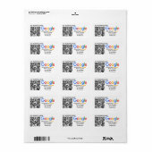 GOOGLE REVIEWEN QR-code Custom Branded Etiket (Full Sheet)
