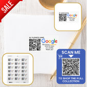 GOOGLE REVIEWEN QR-code Custom Branded Etiket