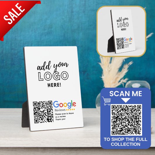 GOOGLE REVIEWEN QR-code Custom Branded Fotoplaat