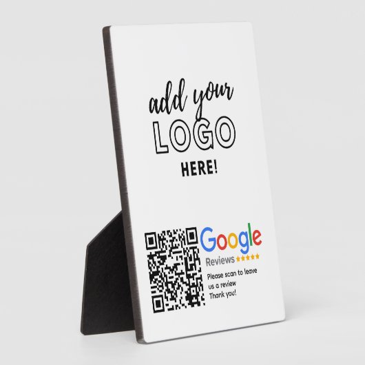 GOOGLE REVIEWEN QR-code Custom Branded Fotoplaat (Zijkant)