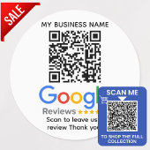 GOOGLE REVIEWEN QR-code Custom Branded Labels