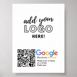 GOOGLE REVIEWEN QR-code Custom Branded Poster