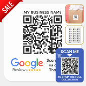 GOOGLE REVIEWEN QR-code Custom Branded Vierkante Sticker