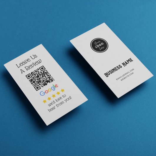 Google Reviewen QR-code laat ons een Review achter Visitekaartje