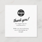 Google Reviewen QR Code Modern Company Logo Vierkante Visitekaartje (Achterkant)