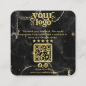 Google Reviewen QR Code Modern Logo Business Revie Informatiekaartje (Voorkant)